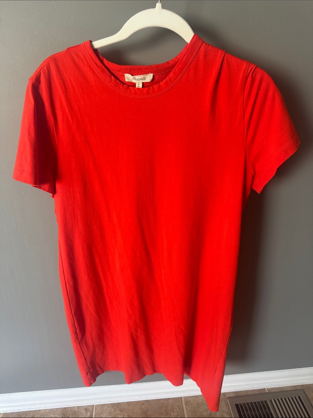 Madewell Bright Red Crewneck Short Sleeve Tee